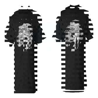 Gallo Animal Granja Noche Luna Llena Ave Pollo Gallo Camiseta unisex - Regaloses