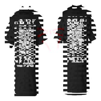 Game Day Vibes Coquette Bow Baseball Mama Baseball Season T-Shirt - Seseable