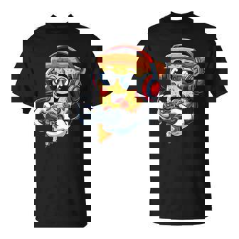 Gamer Pizza Video Gaming Boy Enthusiast Gamer Teen T-Shirt - Monsterry