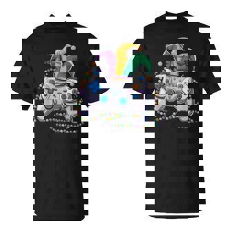 Gaming Mardi Gras Video Game Controller Jester For Boys Men T-Shirt - Seseable