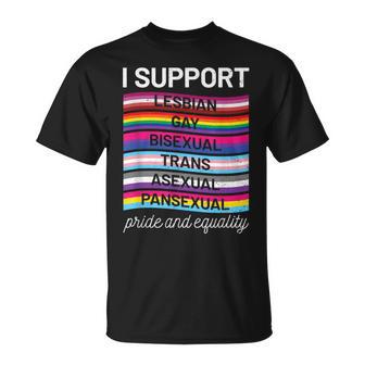 Gay Pride Lgbt Support Trans Pan Lesbian Bi Equality T-Shirt - Geschenkecke