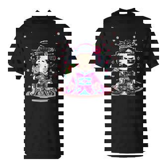 Geisha Floral Cherry Blossom Style Kawaii T-Shirt - Cadeauxyz