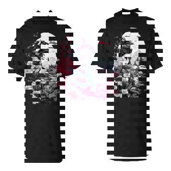 Geisha Japonaise Avec Le Mont Fuji Et La Pagode En Fleurs De T-Shirt - Cadeauxyz