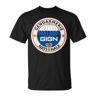 Gign National Gendarmerie Intervention Group Con Logotipo Camiseta unisex - Regaloses