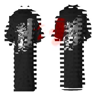 Gimnasio Entrenamiento Gato Divertidos Puñetazos Boxer Cat Camiseta unisex - Regaloses