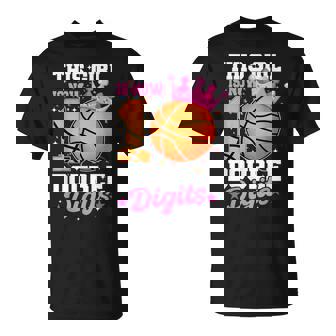 This Girl Now 10 Double Digits Basketball 10 Year Birthday T-Shirt - Thegiftio UK