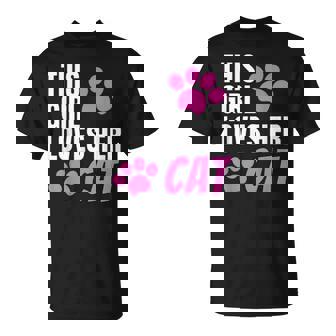 This Girl Loves Her Cat T-Shirt - Seseable