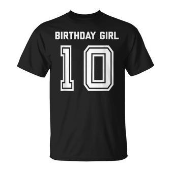 Girls 10Th Birthday Girls Ten Year Blue T-Shirt - Geschenkecke