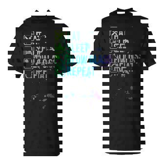 Glass Blowing Eat Sleep Repeat Watercolor T-Shirt - Cadeauxyz