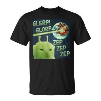 Glerp Glorp Alien Cat Cat Meme Costume T-Shirt - Thegiftio UK