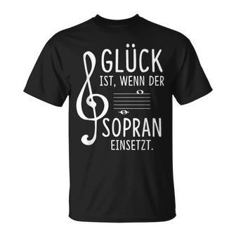 Glück Ist Wenn Der Soprano Insert Choir Singer T-Shirt - Geschenkecke