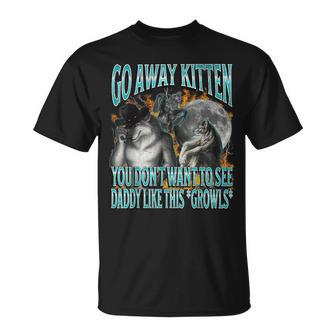 Go Away Kitten Offensive Werewolf Meme Bootleg Graphic T-Shirt - Geschenkecke