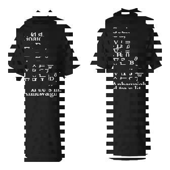 God Said Maxwell Equations And There Was Light Math T-Shirt - Monsterry
