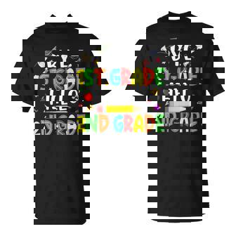 Graduation Bye 1st Grade Hello 2nd Grade Back To School Kids T-Shirt - Monsterry