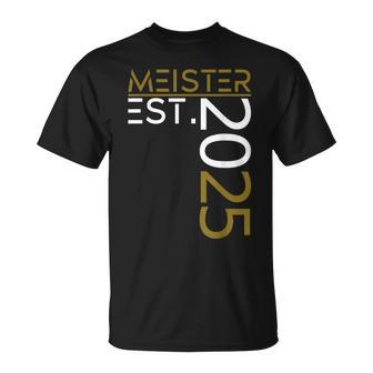 Graduation Master Est 2025 Golden Outfit Master Exam T-Shirt - Geschenkecke