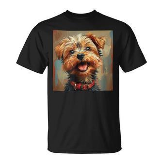 Gráfico De Cachorro De Yorkshire Terrier Riendo Camiseta unisex - Regaloses
