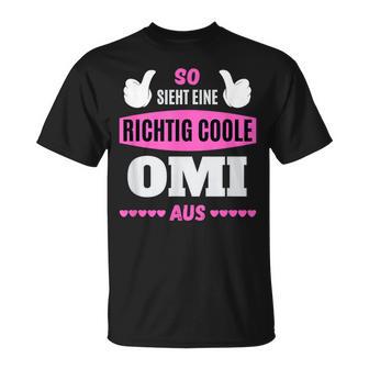 Grandkel Children's Grandma So Sieht Eine Richtig Cool Oma S T-Shirt - Geschenkecke