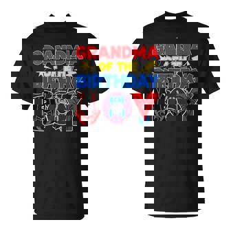 Grandma Of The Birthday Boy Matching Spider Family Birthday T-Shirt | Seseable UK