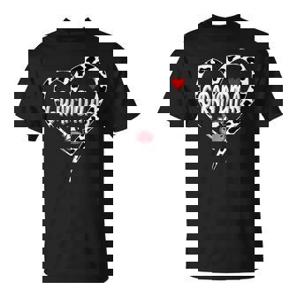 Grandma Cow Print Cow Heart Pattern Farmer Cows Mother's Day T-Shirt | Seseable UK