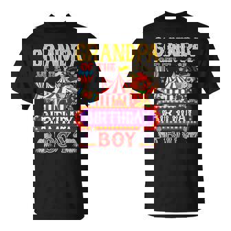 Grandpa Of The Birthday For Boy Circus Carnival Theme Party T-Shirt - Monsterry