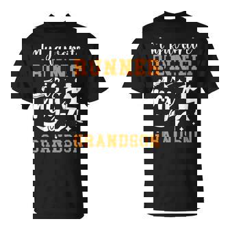 My Grandson Track And Field Grandma Track Grandmother T-Shirt | Mazezy