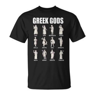 Greek Gods And Goddesses Old Greek Mythology T-Shirt - Geschenkecke