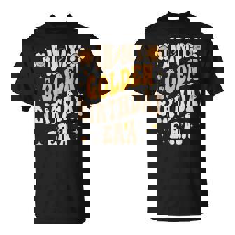 Groovy Birthday In My Golden Birthday Era Girls Retro T-Shirt - Monsterry