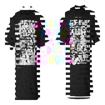 Groovy Cheering Through 100 Days Of School Cheerleader T-Shirt - Thegiftio UK