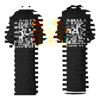 Groovy School's Out Forever Retirement 2025 Retired Teacher T-Shirt | Seseable UK
