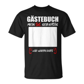 Guest Book 56Th Birthday Signatures Party T-Shirt - Geschenkecke