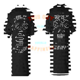 This Guy Cheeseburger Bacon Burger Happiness Comfort Food T-Shirt - Monsterry