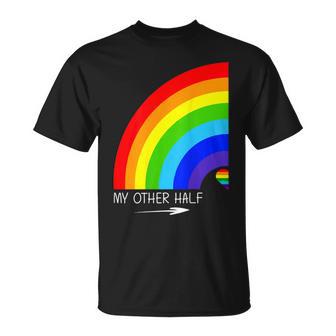 My Other Half Gay Couple Rainbow Pride Cool Lgbt T-Shirt - Geschenkecke