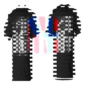 Half Puerto Rican Half Norwegian Flag Heritage Pride Roots T-Shirt - Monsterry