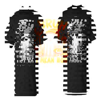 Halloween Bruh Ghost Boo Skull Pumpkin Trick Or Treat Candy T-Shirt - Monsterry