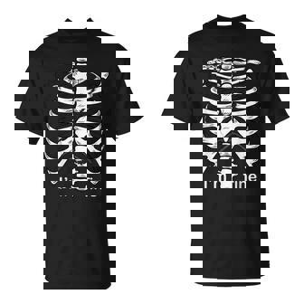 Halloween Costume I'm Fine With Broken Rib Cage Skeleton T-Shirt - Monsterry