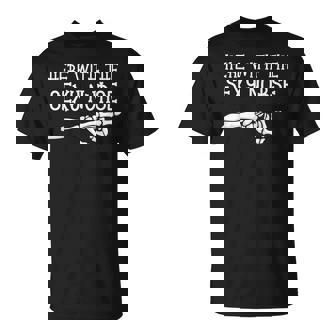 Halloween Couple Costume Skeleton Here With The Sexy Nurse T-Shirt - Monsterry