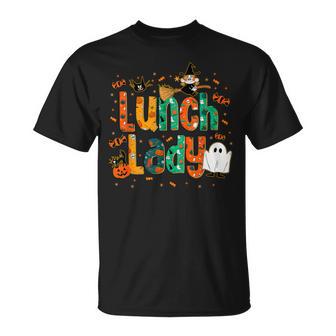 Halloween Lunch Lady Cafeteria Spooky Lunch Lady Halloween T-Shirt - Monsterry