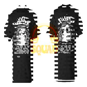 Halloween Squad Rainbow Cute Ghost Halloween Men Women Kids T-Shirt - Monsterry
