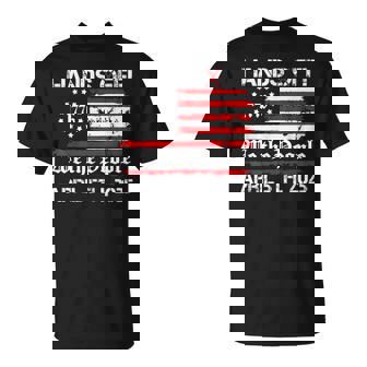 Hands Off Protest Saturday April 5 Usa Flag Women T-Shirt | Mazezy