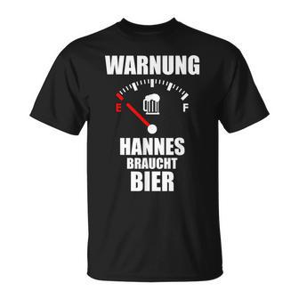 Hannes Nameorname Spruch Bier Biertrinker T-Shirt - Geschenkecke