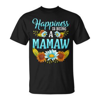 Happiness Is Being A Mamaw Cute Floral T-Shirt - Thegiftio UK