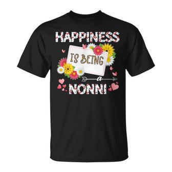 Happiness Is Being A Nonni Mother's Day Grandmother T-Shirt - Thegiftio UK