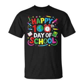 Happy 100Th Day Of School 100 Days Of School Teacher Student T-Shirt - Thegiftio UK