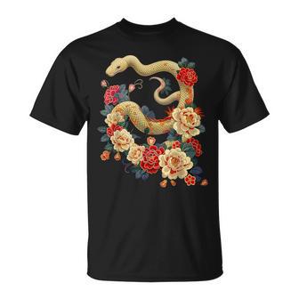 Happy Lunar New Year 2025 Year Of The Snake Zodiac T-Shirt - Geschenkecke