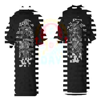 Happy Zombie Jesus Day Skeleton Horror Christ Halloween T-Shirt - Thegiftio UK