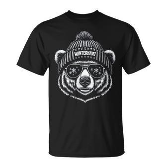 Hardy Bear With Hat Ski Snowboard Ski Party Winter T-Shirt - Geschenkecke