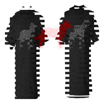 Heart Dog Lover Heeler Puppy Valentines Day T-Shirt - Monsterry