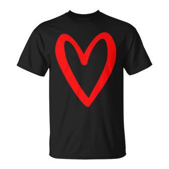 Heart Love Retro Vintage Tiny Red Heart Valentine's Day T-Shirt - Monsterry