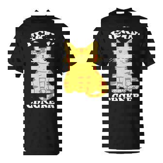 Heckin' Chonker Fat Cat Chonk Orange Tabby Premium T-Shirt - Monsterry