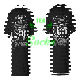 Herbal Tea Drinker Tea Lover Warm Socks T-Shirt - Monsterry